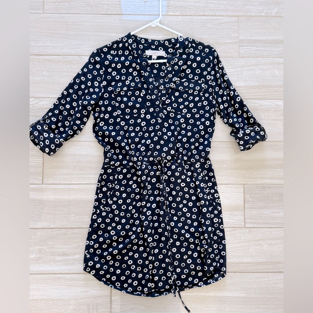 Loft cinched waist dress